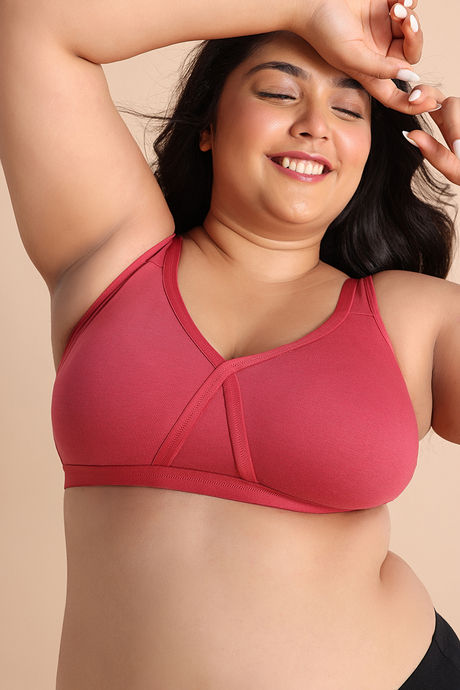 Zivame True Curv Double Layered Non Wired Full Coverage Super Support Bra - Garnet Rose — image 5